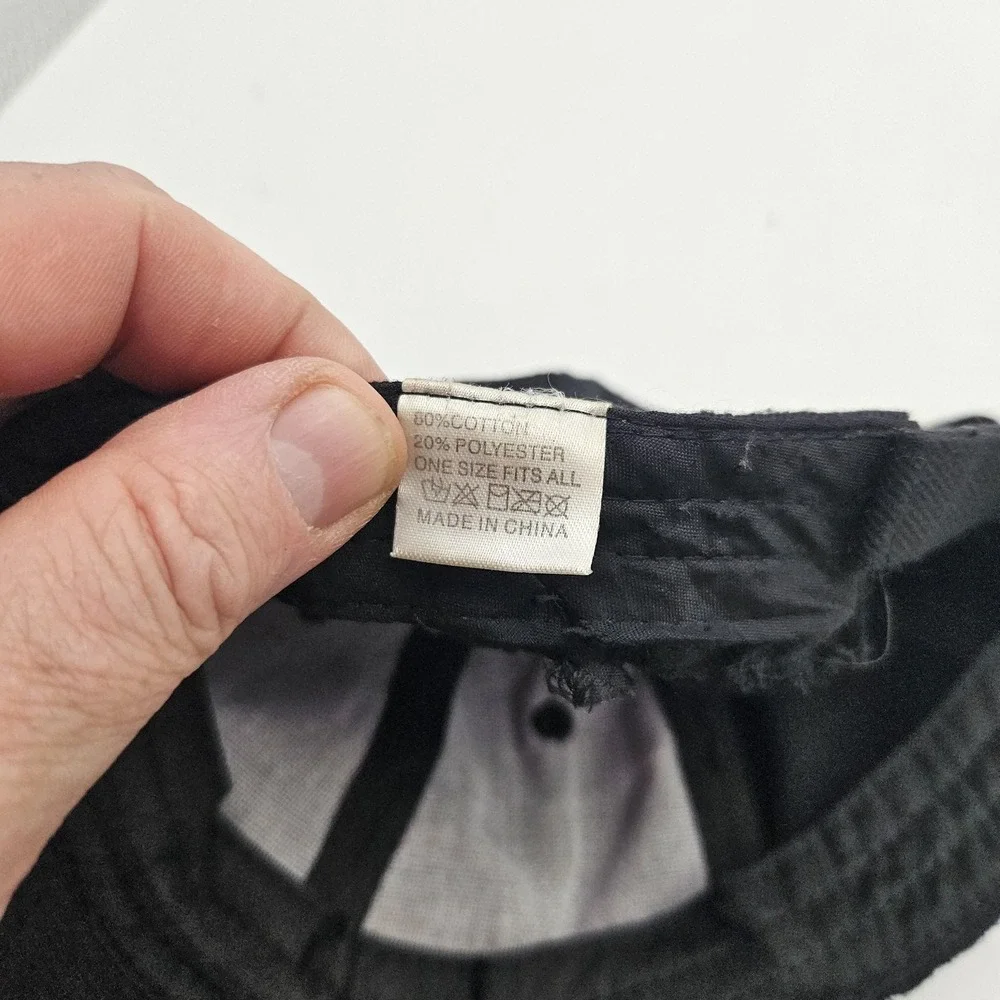 Nike Hat Cap Strap Back Youth One Size Black White Baseball Embroidered Swoosh